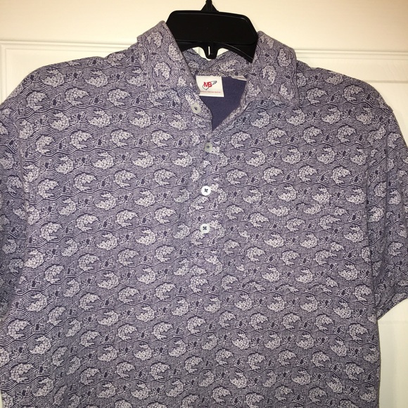 Uniqlo x Michael Bastian Koi Fish Print Polo Shirt - Picture 2 of 7
